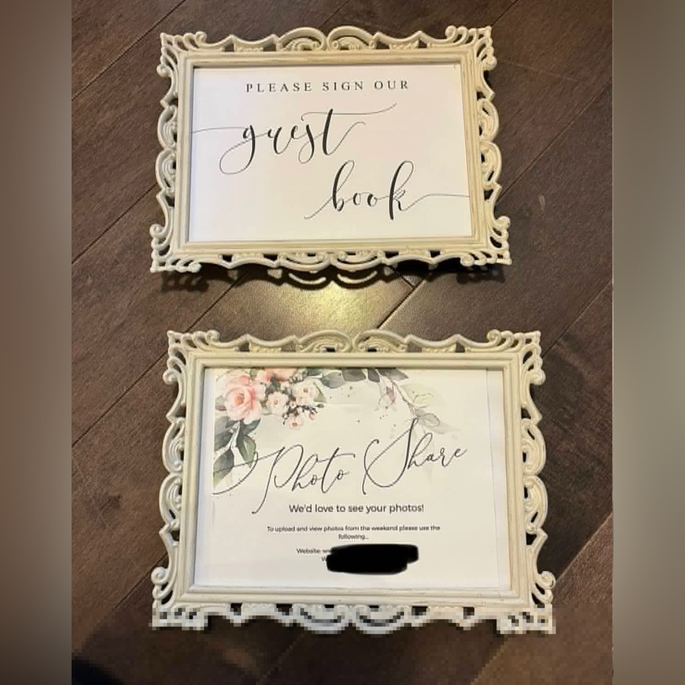 Cream white photo frames